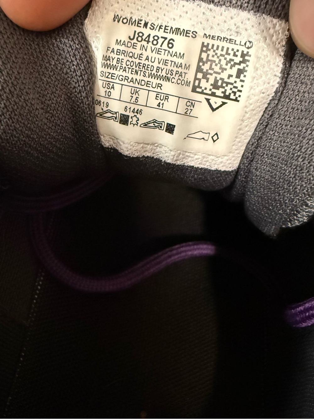 Merrell Lulea Hiking Outdoor Shoes Purple Gray Women Size 8.5 - Excellent - Picture 6 of 7